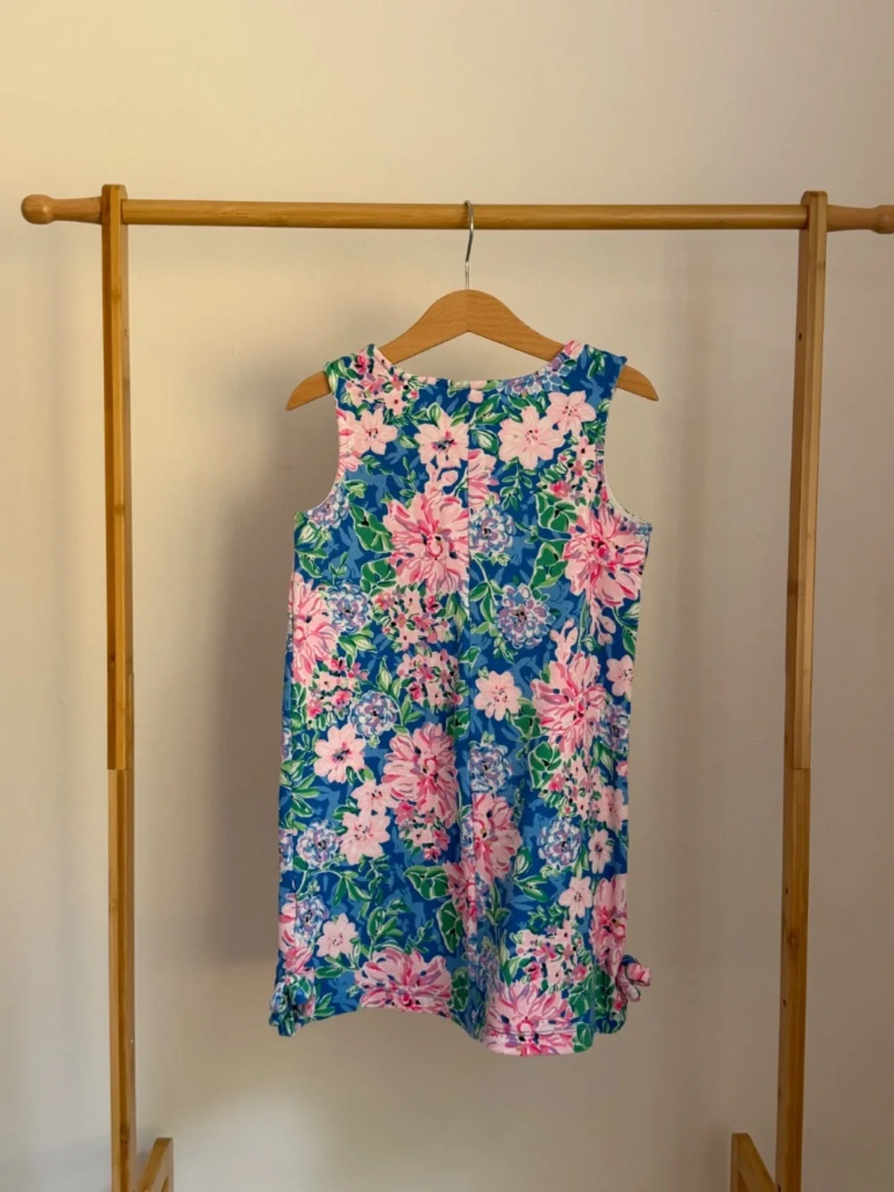 Lilly Pulitzer Girls Floral Shift Dress Blue Pink Sleeveless